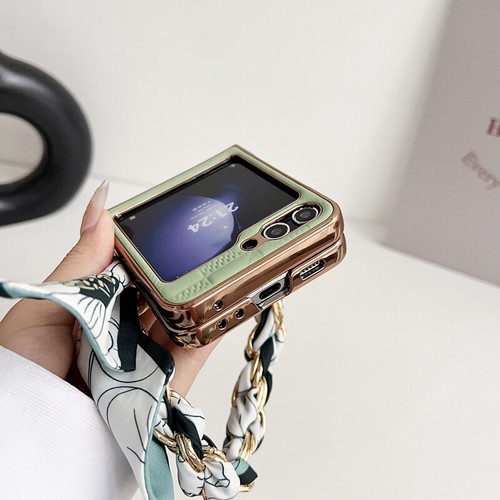 Back Case Cover With Bracelet For Samsung Galaxy Z Flip 5 4 3 Shockproof - Picture 7 of 16