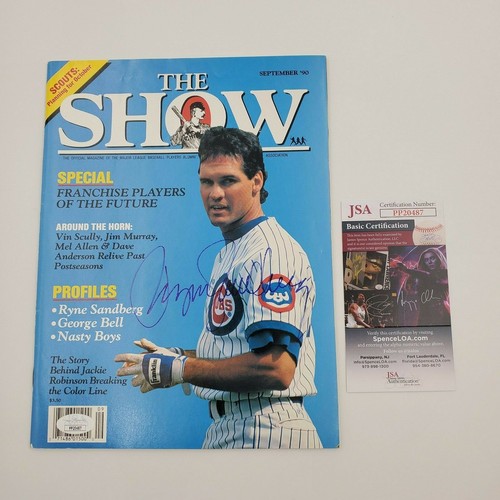 Ryne Sandberg Signed Magazine Chicago Cubs JSA COA