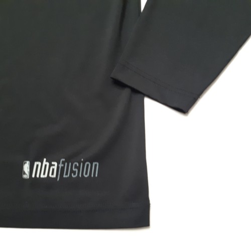 Miami Heat Shirt Boys Medium Black Reebok NBA Fusion Long Sleeve Activewear - Picture 9 of 14