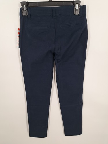 NWT Cat & Jack Girl's Blue Skinny Uniform Chino Pants Size 12 - Picture 2 of 6