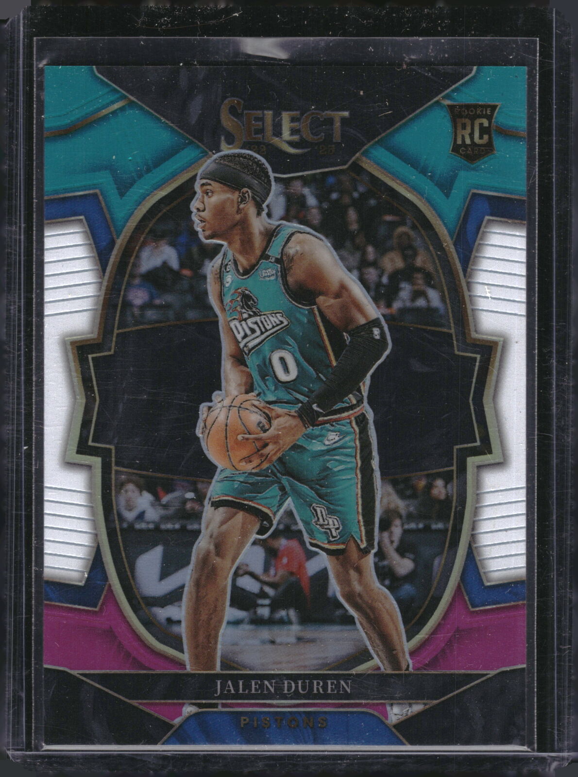 2022-23 Panini Select #98 Jalen Duren Teal White Pink Prizms #/49