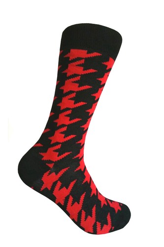 Men's Mid-calf Various colors Houndstooth Pattern Multi-occasion Dress Socks - Picture 11 of 11