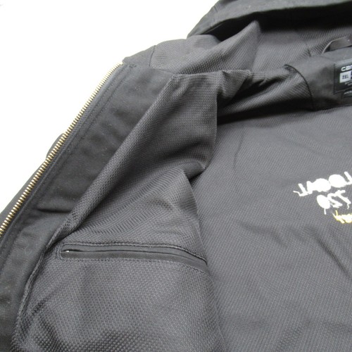 Carhartt Jacket Mens 2XL Black Loose Duck Canvas Thermal Lined Logo Hooded NEW - Picture 15 of 19