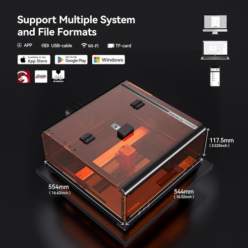 ATOMSTACK A24 Pro Ultra 24W Laser Engraver Cutter for Wood/Metal & B3 Enclosure - Bild 2 von 7