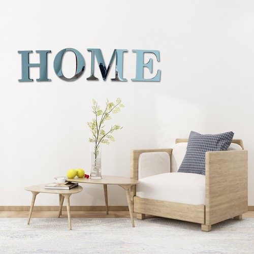 4 Letters Love Home Furniture Mirror Tiles Wall Sticker Self-Adhesive Art KU - Picture 4 of 9