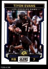 2023 Score #336 Tiyon Evans Rams RC 8 - NM/MT
