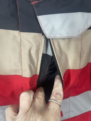 Special Blend Mens Snowboard Jacket Size Small Red Black Tan Color block Pockets - Picture 4 of 19