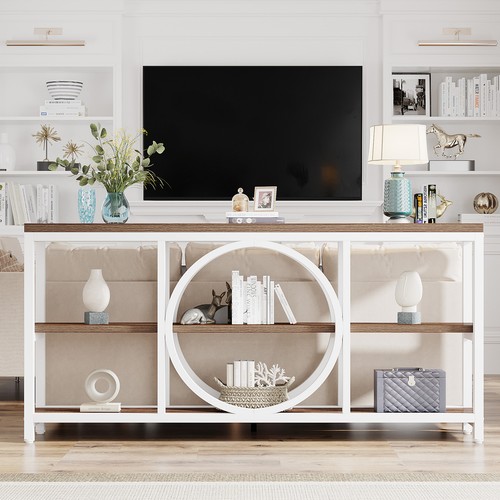 71" Long Narrow Sofa Table with Storage, Console Table for Entryway Living Room - Picture 22 of 28