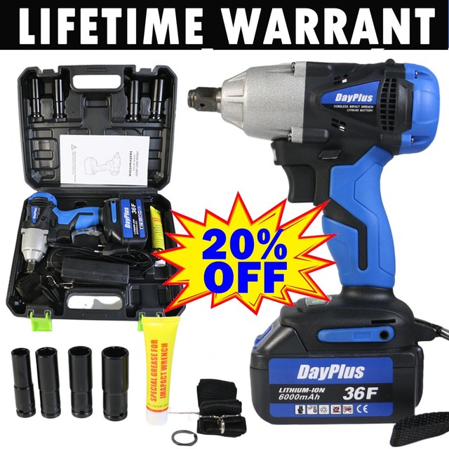 High Torque Powerful Cordless Impact Wrench Car Tire Lug Nut Removal