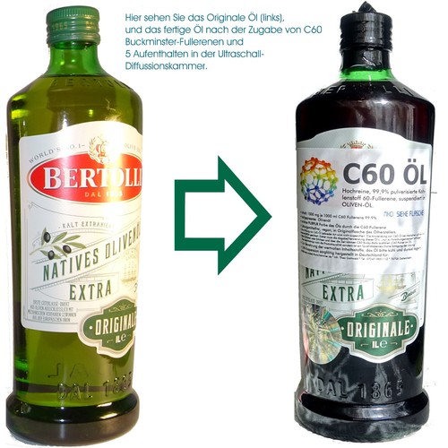 C60 Öl - Olivenöl mit 1g C60 in Originalflasche des Öl-Herstellers - Bild 2 von 4