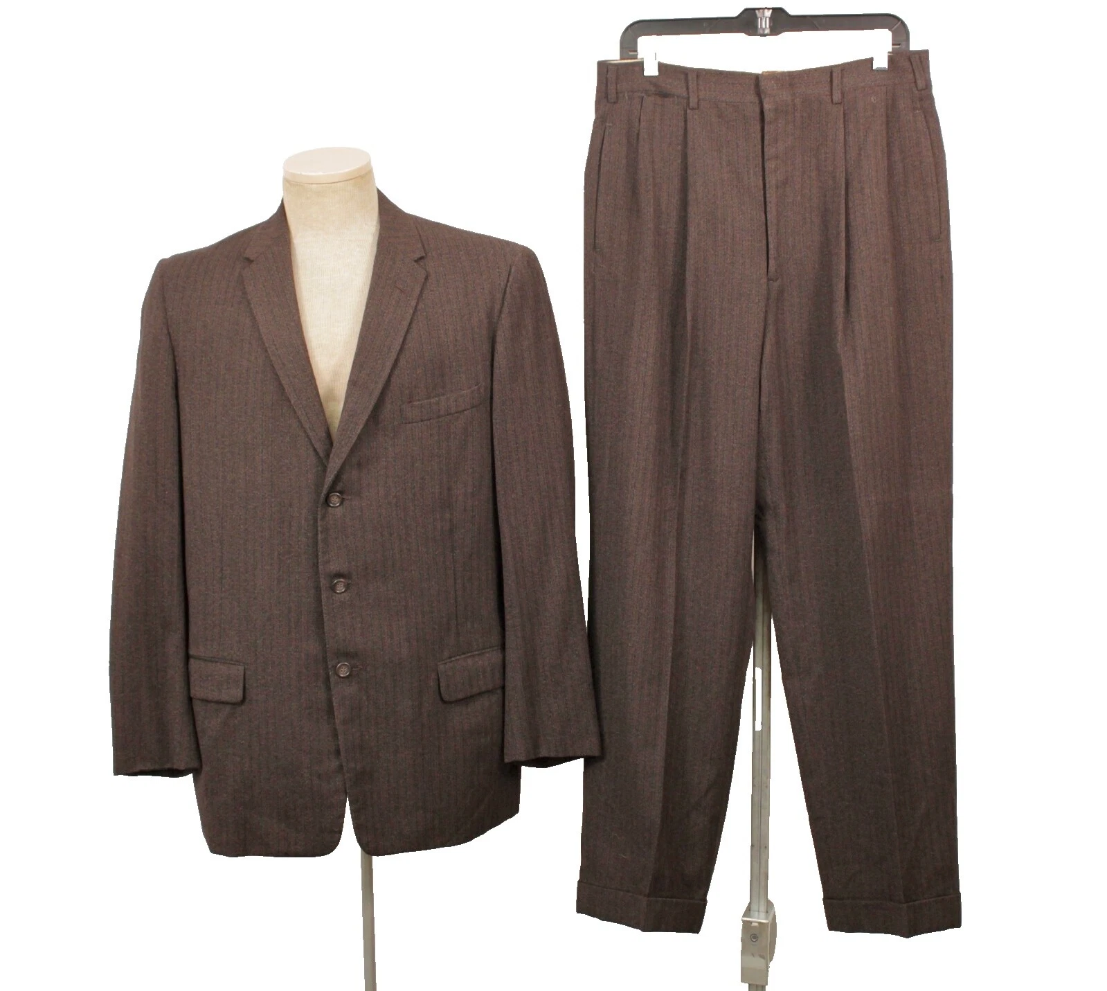 Trajes Vintage 32 desde entrepierna Marrón para Hombres