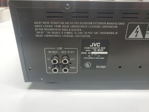 JVC TD-W505 Stereo Doppel Kassettendeck DOLBY B~C NR HX PRO mit Anleitung. Booklet - Bild 13 von 16