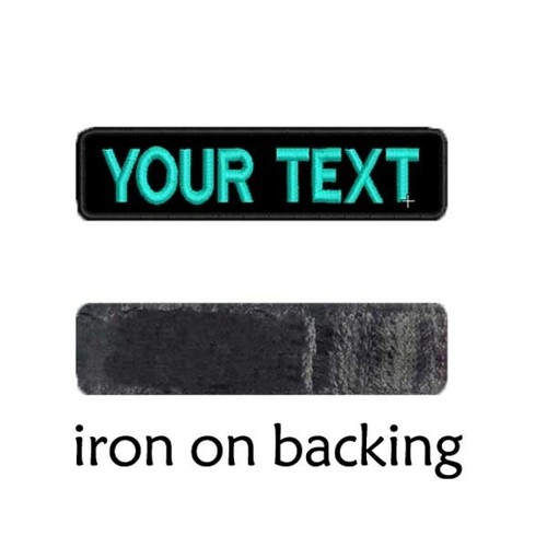 Custom Name Patches Tags Personalized Iron On Hook Backing Embroidered Biker New - Picture 149 of 172