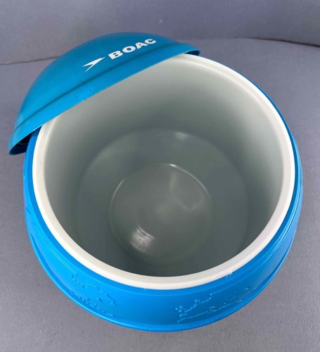 BOAC AIRLINE GLOBE ICE BUCKET VINTAGE RETRO JETSET BARWARE B.O.A.C. 1960'S - Picture 4 of 8
