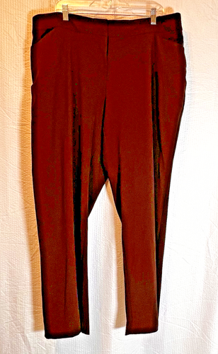 Women's Chocolate Pants 20 Dress Comfort Professional Wide Leg Inseam 32 Tall? - Picture 2 of 10