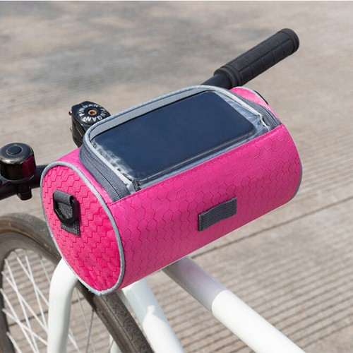 Bike Front Handlebar Bag Touchscreen Mobile Phone Holder Bicycle Storage Pocket - Picture 35 of 36