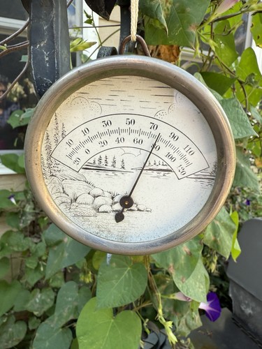 Frühes Vintage Thermodile, Werbung Thermometer Schild funktioniert