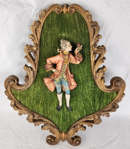 Hollywood Regency Vintage Wandtafeln exzentrisch viktorianische Figuren Depose Italien - Bild 10 von 15