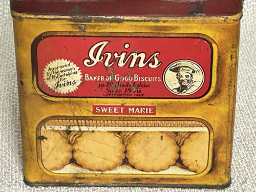 Lata de galletas Ivins de colección -Almuerzo en la parte superior delgada con bisagras y mango - Philadelphia PA - Imagen 4 de 15