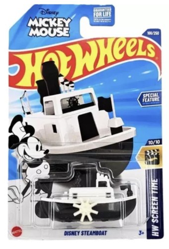 2025 Hot Wheels 166/250 Disney Steamboat 10/10 HW: Screen Time {weiß}