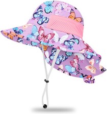 Toddler Baby Sun Hat Kids Summer UPF 50 for Boys Girls Adjustable Beach Hats...