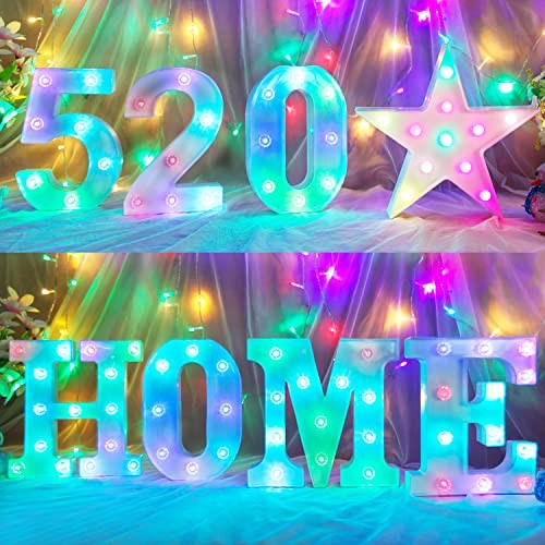 Decorative Led Light Up Number, Light Up Number Sign for Night Alphabet lamp-2 - Picture 3 of 7