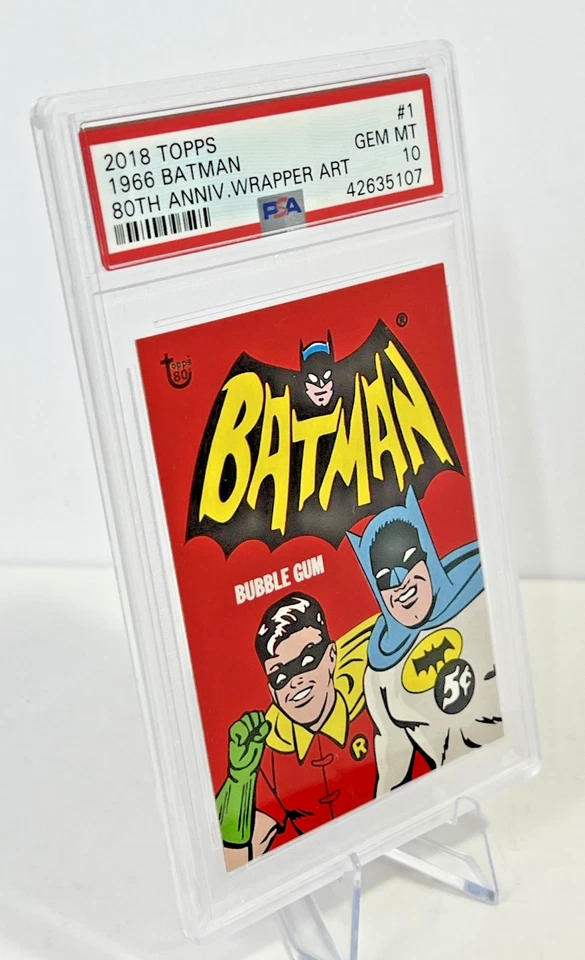 2018 Topps 80th Anniversary 1966 Batman #1 PSA 10 Gem Mint - Image 3 of 4
