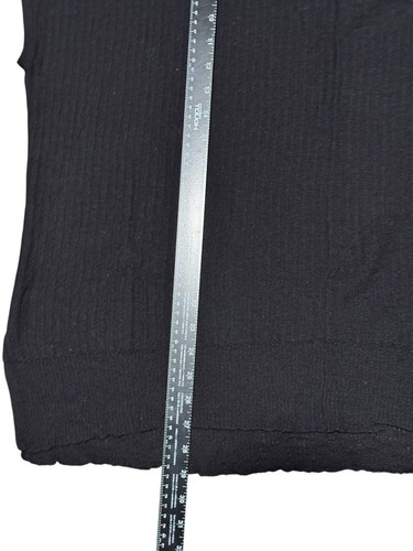 Eileen Fisher Damen 100% Wolle Strick Schwarz Stretch Top V-Ausschnitt Gr. XL - Bild 5 von 10