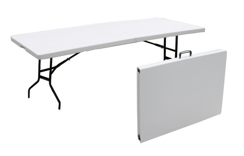 TAVOLO PIEGHEVOLE IN PLASTICA cm 183 x - Foto 2 di 2