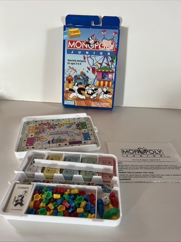 Vintage Monopoly Jr Junior Reisespiel komplett Geld Autos Würfelbox Anleitung - Bild 1 von 14