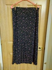 Vintage Whimsigoth Dark Floral Maxi Skirt JM Collection Skirt Womens XL 90s Goth