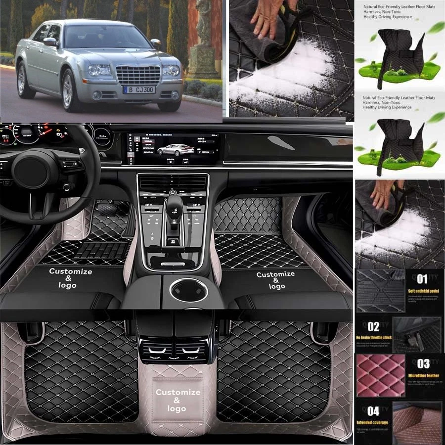 For Chrysler 300 Car Floor Mats Carpets Cargo Liners Custom All Weather - Imagem 2 de 4