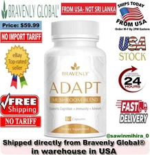 Bravenly Global Adapt Mushroom Blend 60 Capsules - New / Sealed! Exp 4/2027 🔥