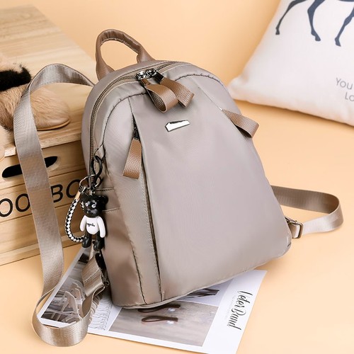 Ladies Backpack Handbag Leather Look / Polyester Daypack Shoulder Bag - Picture 120 of 242
