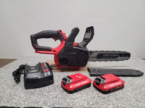 Craftsman V20 Chainsaw 12" Bar With Batteries And Charger