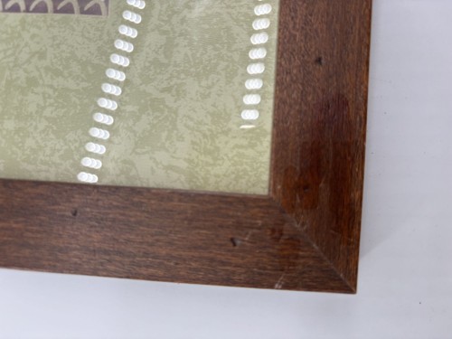 Marco liso vintage de madera oscura de 9 1/2" cuadrado - Imagen 1 de 4