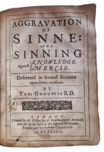 1636 | THOMAS GOODWIN (English Puritan Theology): 4 Historic Works | Bible Int. - Picture 17 of 24