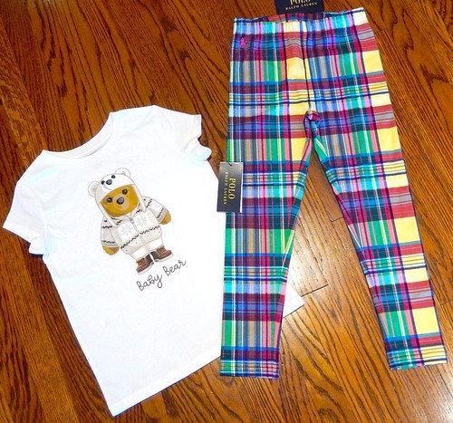 POLO RALPH LAUREN AUTHENTIC TODDLERS GIRLS BRAND NEW ORIGINAL 2Pc SET Sz 6, NWT - Picture 2 of 5