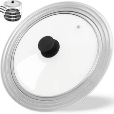 Universal Lid for Pots and Pans, Fits 11", 12" & 13" Diameter Cookware, Replacem