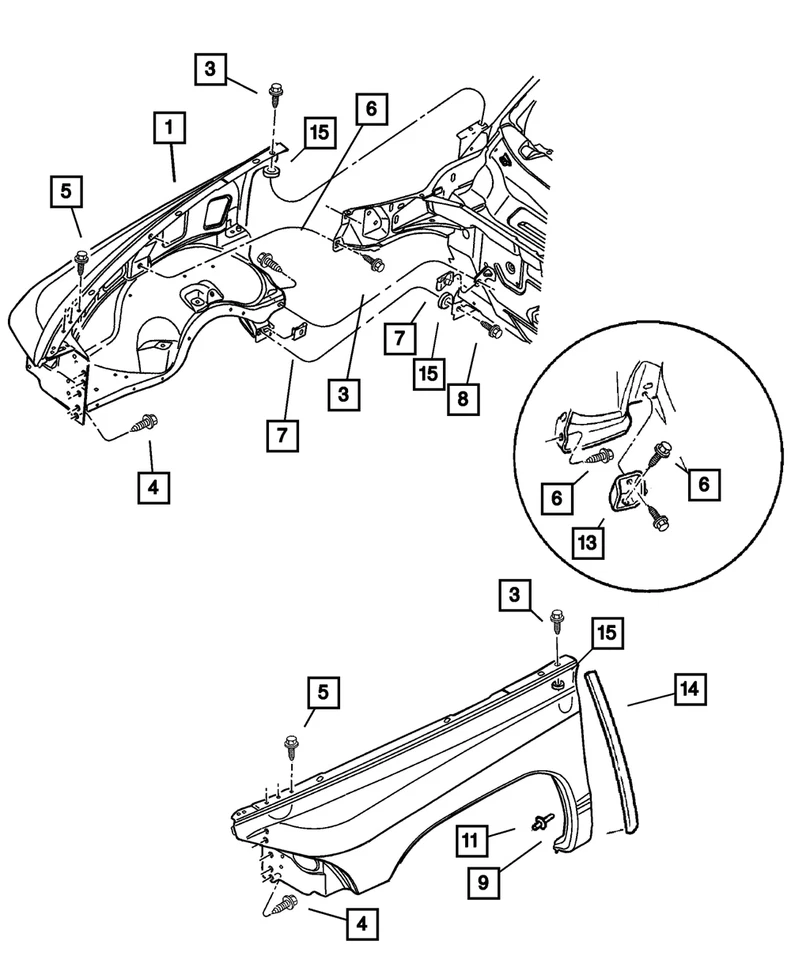 Guardabarros derecho Mopar original 55255030AF Foto 4 de 4
