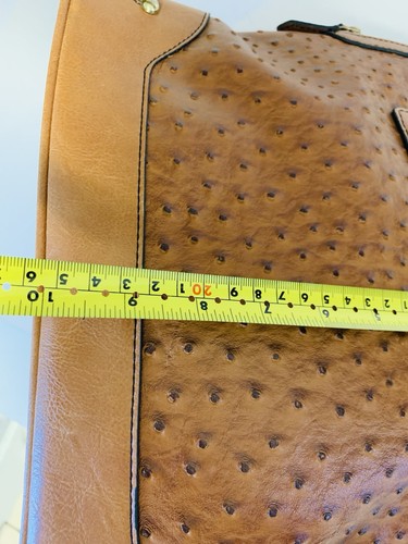 Londan Fog Handtasche Medium Kunstleder Straußenprägung Umhängetasche Kuppelform Lerche - Bild 7 von 21