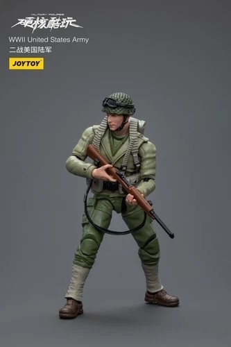 JOYTOY JT8933 WWII US Army Ground Force Soldier 1/18 Action Figure Male Doll - Picture 2 of 8