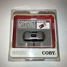 COBY Compact MP3 Stereo Speaker System CSMP23 NWOT