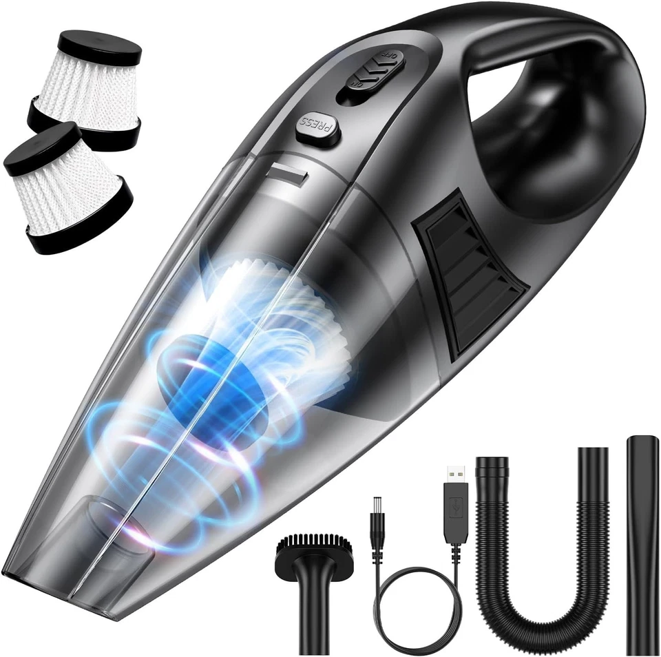 Handstaubsauger kabellos 120W Akku leicht wiederaufladbar mit Filter - Bild 3 von 4