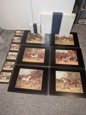Pimpernel Animal Tally Ho Tablemats Set of 6  Placemats With 6 Coasters In Box 
