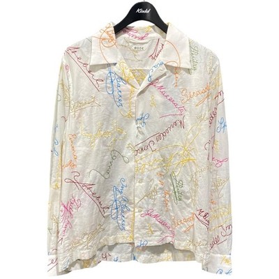 BODE MRS25SH015 SIGNATURE SCRAWL SHIRT Mehrfarbig 6789 Größe: M Authentisch...