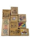 Vintage Lot of 10 Faith Religious God Wood Mounted Rubber Stamps Christian