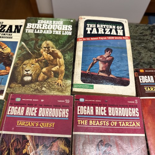 27 Edgar Rice Burroughs Lot Tarzan Conan Vintage Taschenbuch 60er Jahre Lot - Bild 4 von 24
