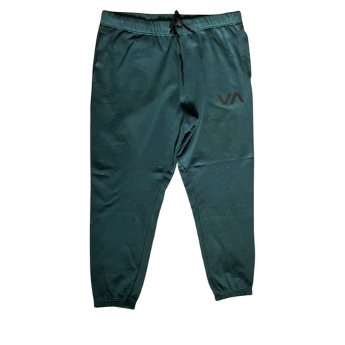 Pantalones deportivos RVCA VA Essentials verde bosque XL con cordón logotipo ropa de calle - Imagen 1 de 9