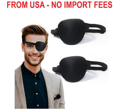 enttgo Eye Patch,2Pcs Eye Patches for Adults,Adjustable Lazy Piratel Eye Patch f